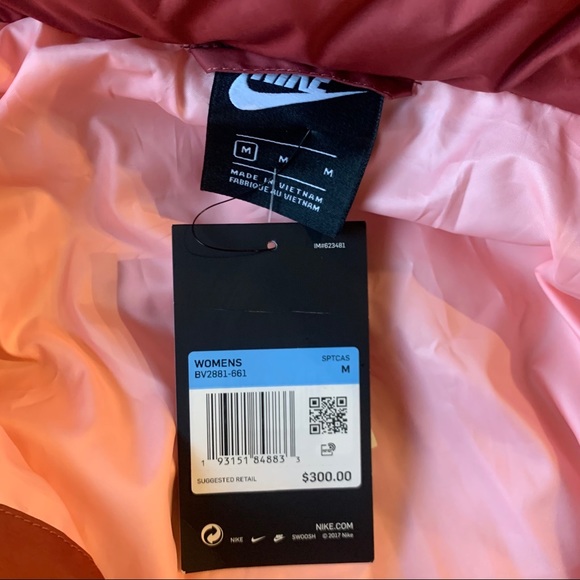 Nike Down Filled Parka Long Cedar Bleached Coral - Picture 6 of 6